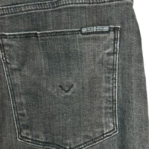 Hudson SZ 31 Bullocks Lace-Up Cropped Boot Jeans Hi-Rise Stretch Pockets Gray - Picture 6 of 10